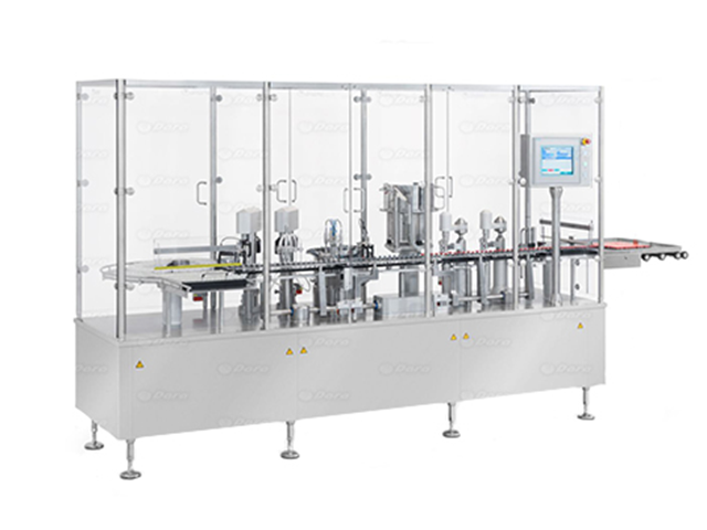 SX-310-PP – Kompakt linjemaskin för automatisk inmatning, fyllning och förslutning av vialer, inklus