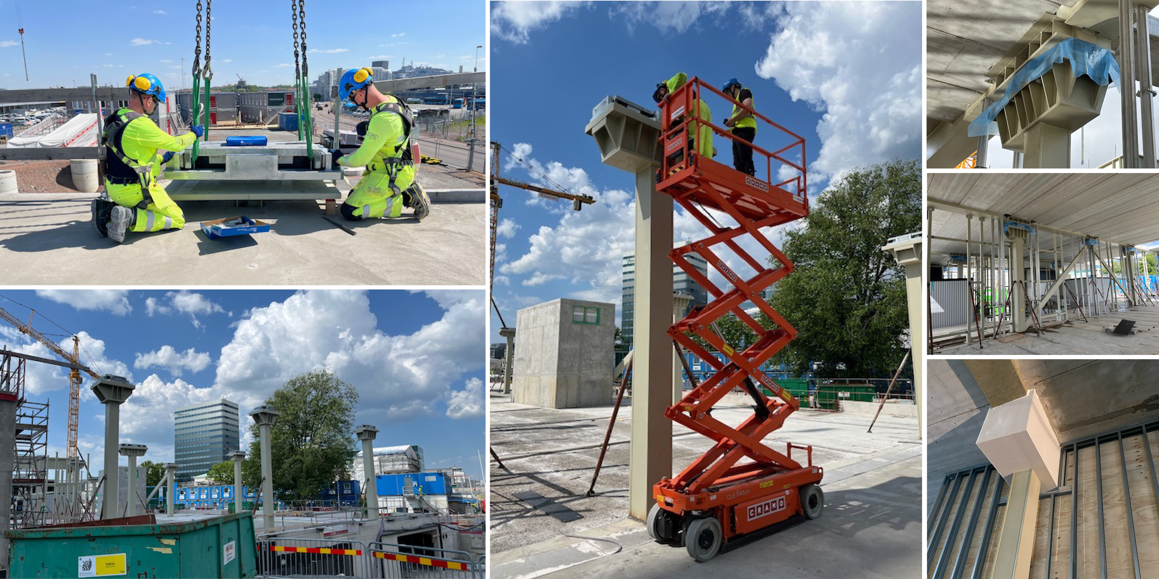 Montering av vibrationsdämpare som fungerar som fjädrande lager