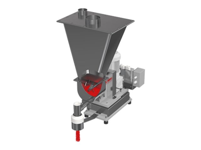 Gravimetrisk/volymetrisk enkelskruvdoserare med omrörare