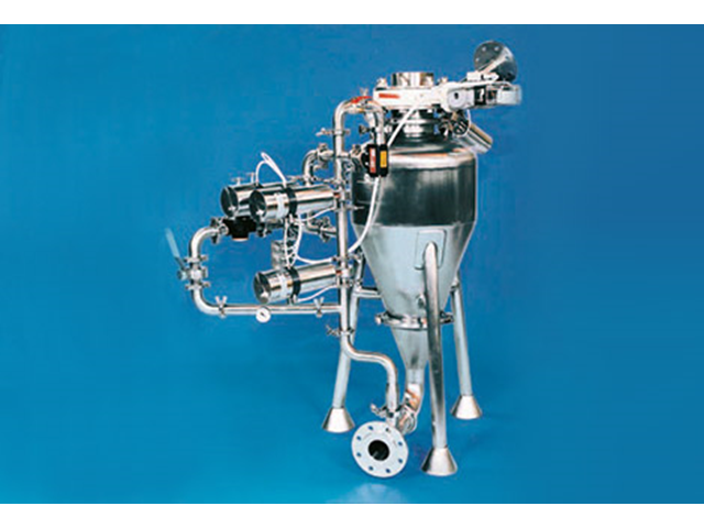 Trycksändare för pulver och granulat