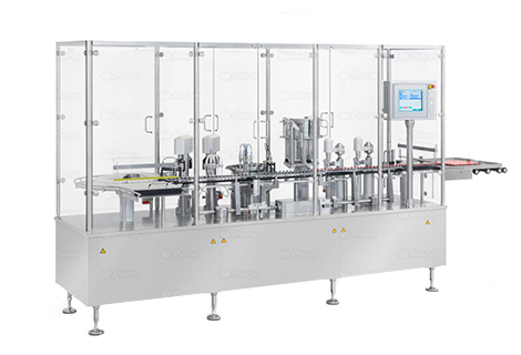 SX-310-PP – Kompakt linjemaskin för automatisk inmatning, fyllning och förslutning av vialer, inklus