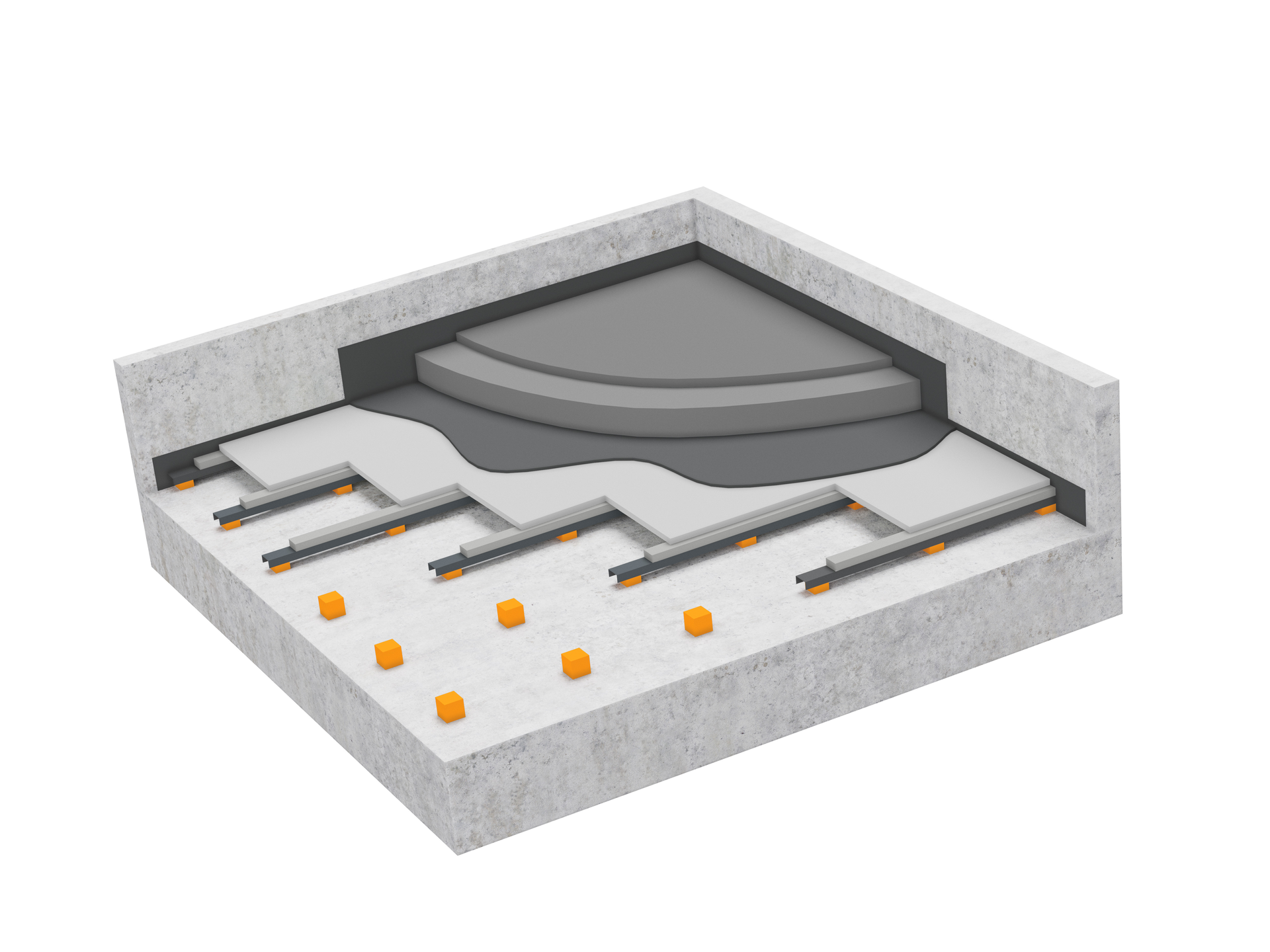 Flytande golv Sylomer Sylodyn